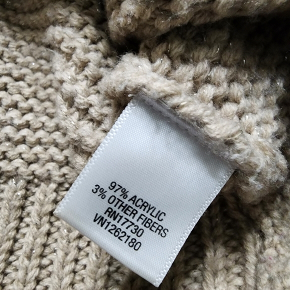 Women's Mossimo Tan Sparkle Sweater Sz XS - Picture 4 of 4